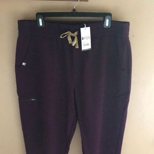 Figs - Dark Purple High Waisted Zamora Scrub Pants